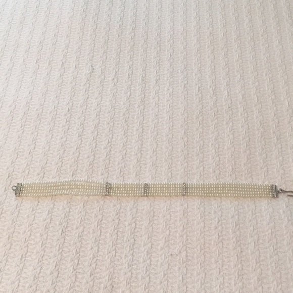 Faux Pearl and Crystal Choker - Picture 2 of 4